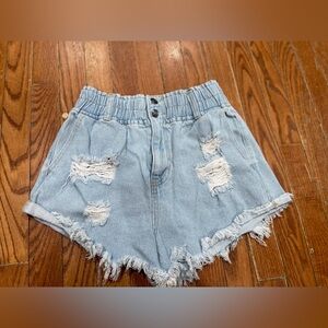 Rue21 Light Blue Distressed Jean Shorts